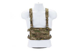 High Speed Gear MultiCam light chest rig is a lightweight but highly functional MOLLE platform